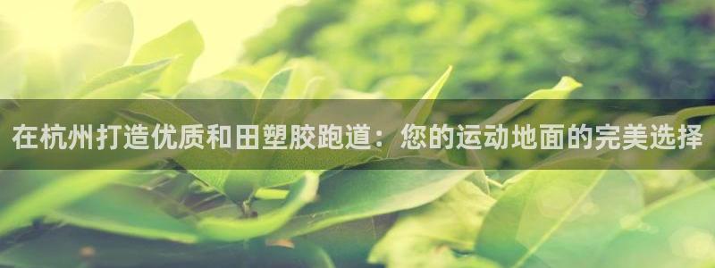 z6尊龙凯时ag旗舰厅：在杭州打造优质和田塑胶跑道：您的运动